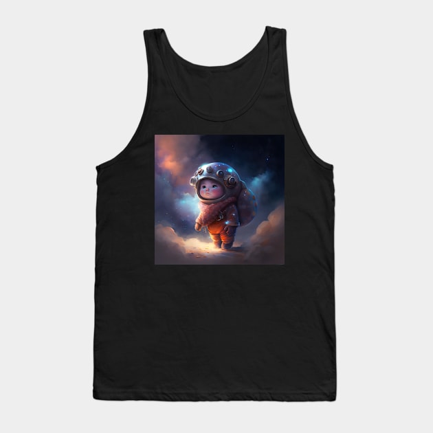 Exploring the Stars: A Boy's Dream Come True - Cosmic Cuties #4 Tank Top by yewjin